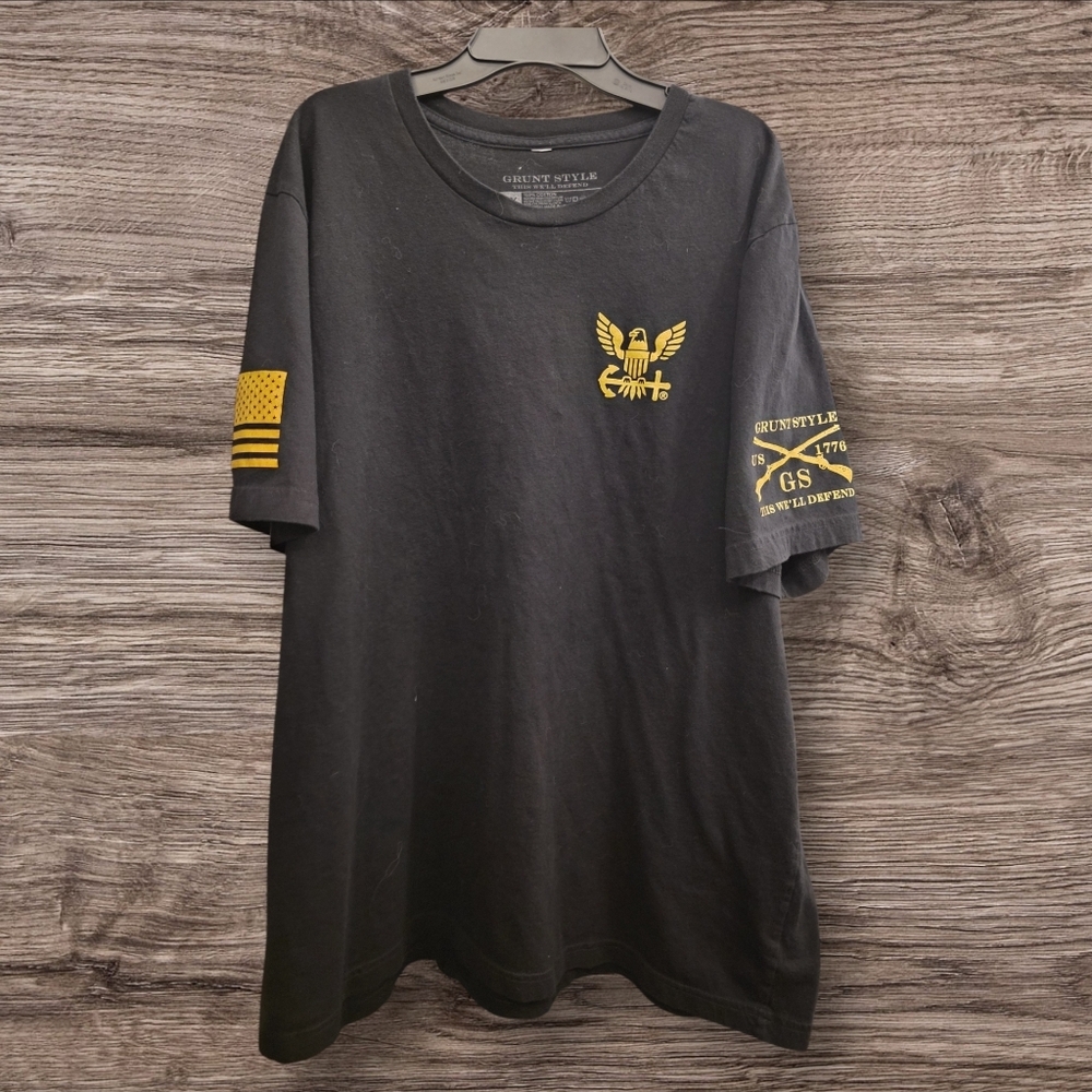 Grunt Style US Navy Anchor Kraken Graphic Tee Men’s XL
